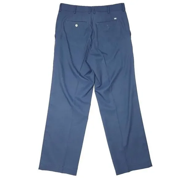Peter Millar E4 Golf Pants Mens 34x28 Blue Wicking Lightweight Casual Polyester